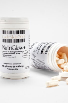 Routine anti-âge CodeSkin360 – étiquettes produit et valeurs de la marque